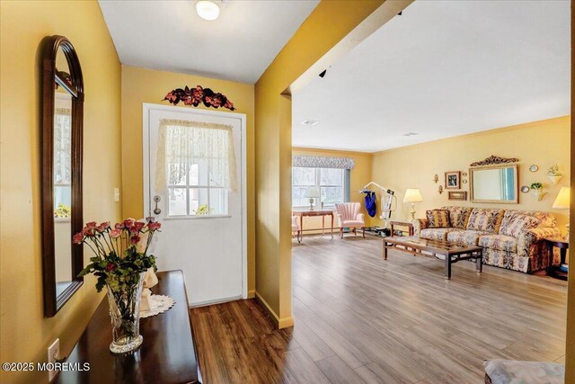 455B Portsmouth Dr, Lakewood, NJ 08701 - entryway featuring baseboards and wood finished floors