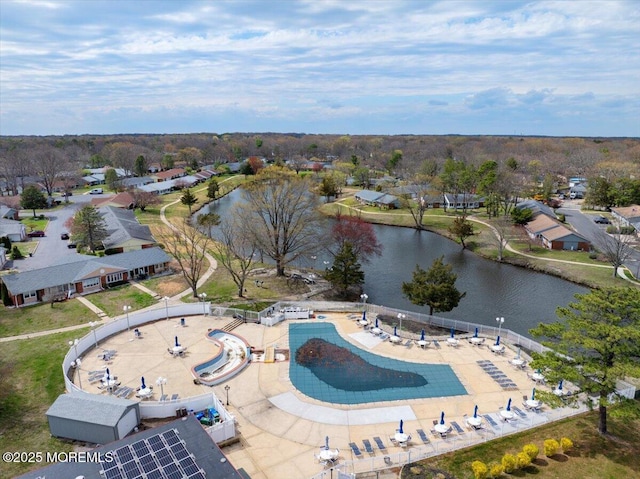 455B Portsmouth Dr, Lakewood, NJ 08701 - drone / aerial view with a residential view and a water view