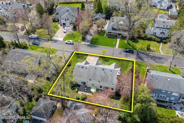 15 Monmouth Ave, Rumson, NJ 07760 - aerial perspective of suburban area with property boundaries highlighted