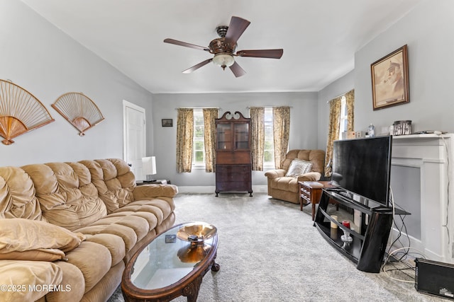 14 S Holmdel Rd, Holmdel, NJ 07733 - living area featuring carpet flooring and ceiling fan