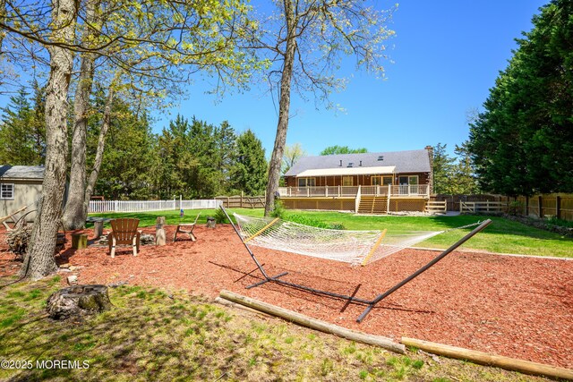 3297 Ridgeway Rd, Manchester, NJ 08759 - view of property's community with fence, a yard, and a deck