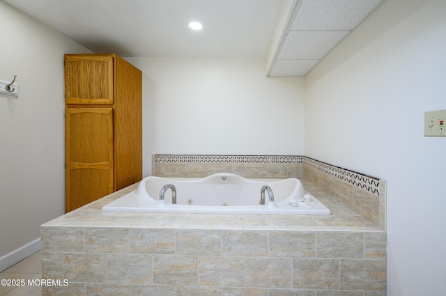 3297 Ridgeway Rd, Manchester, NJ 08759 - full bath featuring a whirlpool tub, recessed lighting, and tile patterned floors