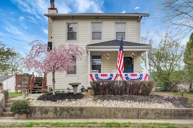italianate house with a porch