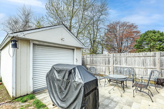 274 Prospect Ave, Old Bridge, NJ 08857 - view of patio / terrace with area for grilling and an outbuilding