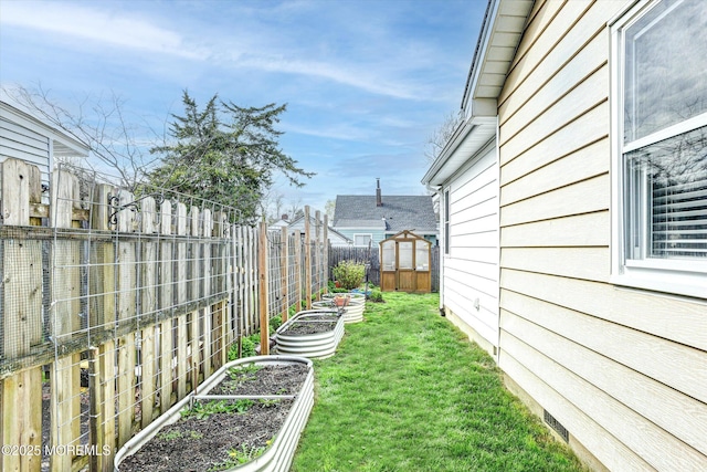 274 Prospect Ave, Old Bridge, NJ 08857 - fenced backyard with a garden and a shed