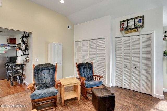 274 Prospect Ave, Old Bridge, NJ 08857 - sitting room featuring high vaulted ceiling and baseboards