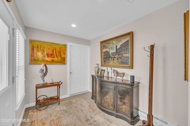 83 Parkway Dr Unit E, Freehold, NJ 07728 - interior space featuring baseboards, tile patterned flooring, and recessed lighting