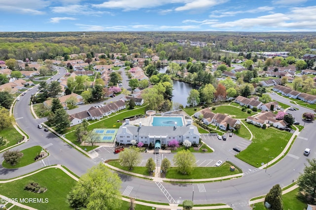 83 Parkway Dr Unit E, Freehold, NJ 07728 - drone / aerial view featuring a water view and a residential view