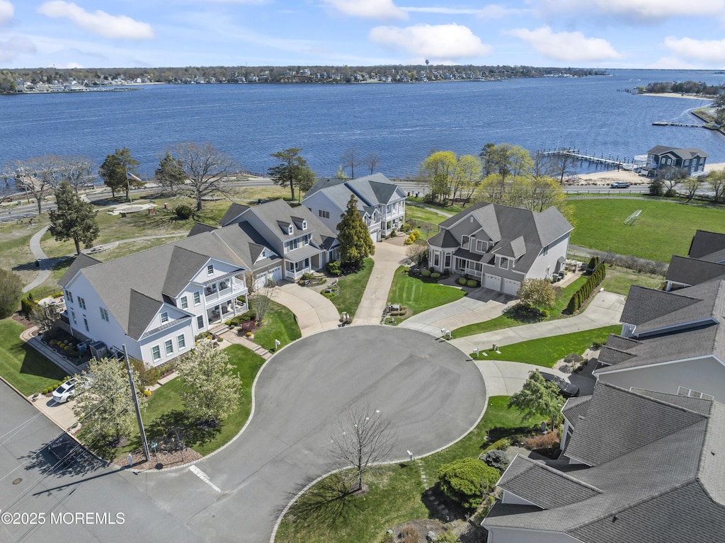 608 Buhler Ct, Pine Beach, NJ 08741 - aerial view with a water view and a residential view