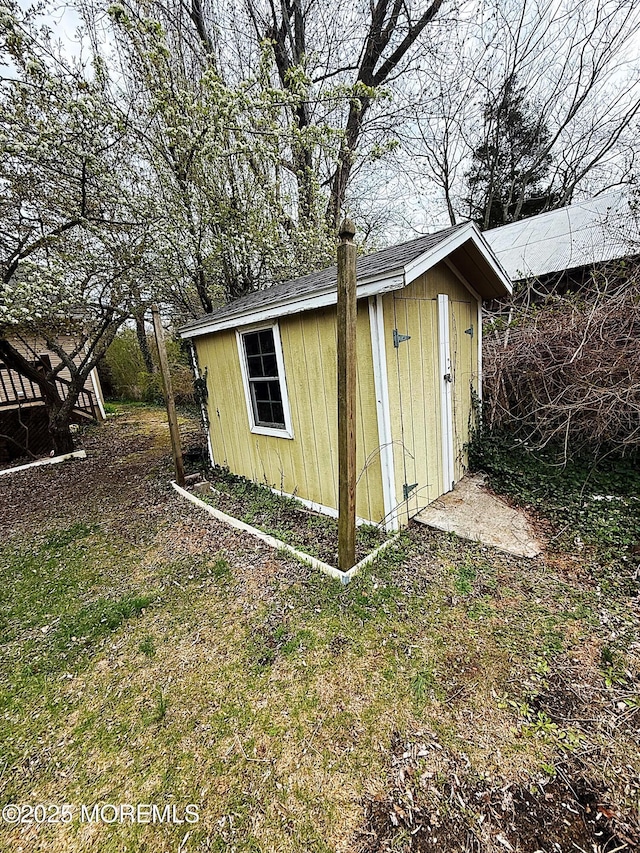 view of shed