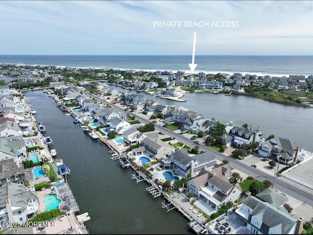 181 Squan Beach Dr, Mantoloking, NJ 08738 - aerial overview of property's location with a large body of water and nearby suburban area