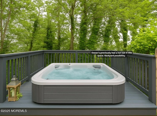 1427 Summit Ave, Toms River, NJ 08753 - wooden terrace with a hot tub