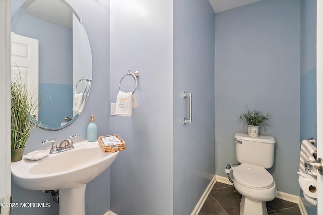 1427 Summit Ave, Toms River, NJ 08753 - bathroom featuring toilet, tile patterned floors, and baseboards