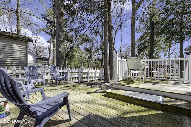 view of wooden deck