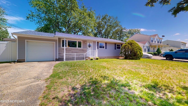 18 Forest Valley Dr, Toms River, NJ 08755 - single story home with a garage, a front yard, and asphalt driveway