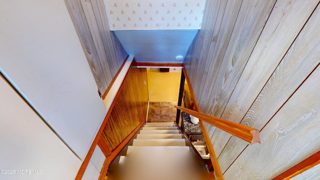 18 Forest Valley Dr, Toms River, NJ 08755 - stairs featuring wallpapered walls