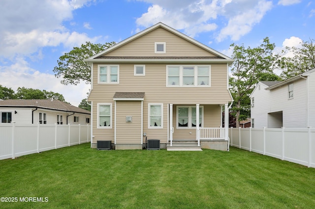 619 Mistletoe Ave, Point Pleasant, NJ 08742 - back of house with central air condition unit and a porch