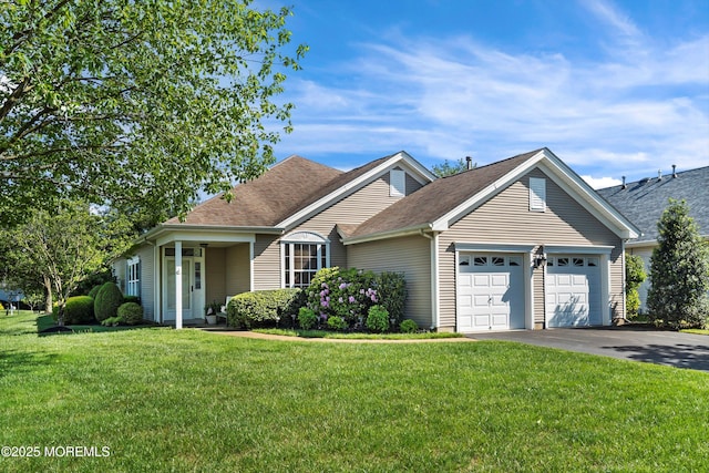 1507 Primrose Pl, Manasquan, NJ 08736 - view of front of house featuring an attached garage, a front yard, driveway, and roof with shingles