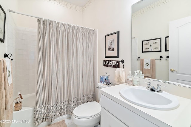 1507 Primrose Pl, Manasquan, NJ 08736 - bathroom with vanity and shower / bath combo with shower curtain