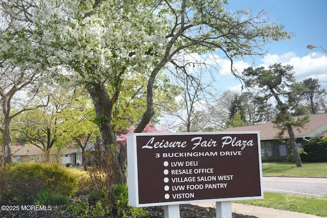 view of community sign