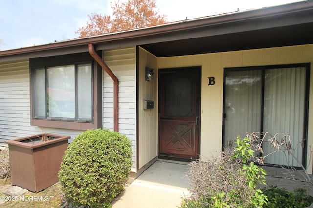 view of doorway to property