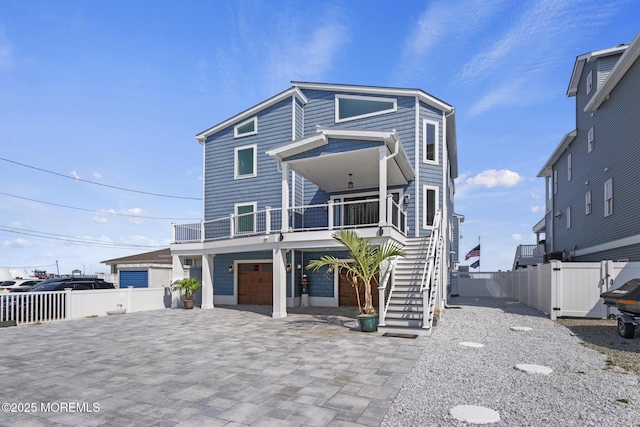 107 Bay Shore Dr, Toms River, NJ 08753 - beach home featuring driveway, fence, and stairs