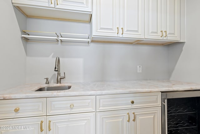 107 Bay Shore Dr, Toms River, NJ 08753 - bar with a sink, indoor wet bar, and beverage cooler