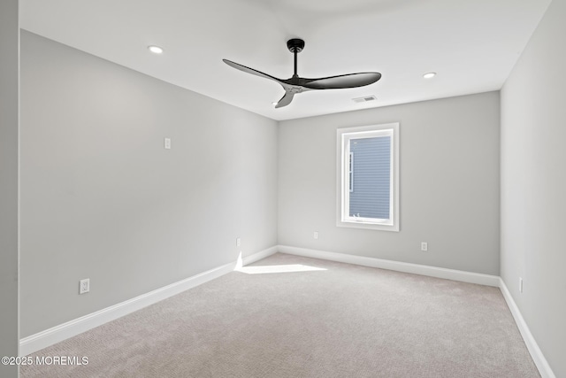 107 Bay Shore Dr, Toms River, NJ 08753 - empty room with carpet floors, baseboards, a ceiling fan, and visible vents