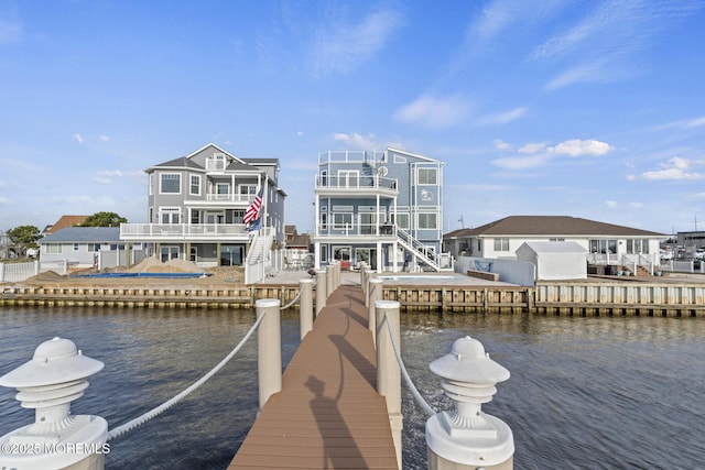 107 Bay Shore Dr, Toms River, NJ 08753 - dock area with stairway and a water view