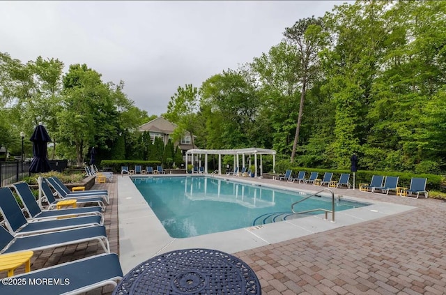127 Windward Dr, Stafford, NJ 08050 - community pool with a pergola, a patio area, and view of scattered trees