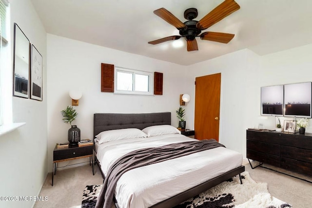 20 Telegraph Hill Rd, Holmdel, NJ 07733 - bedroom with light colored carpet and a ceiling fan