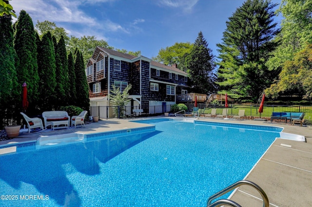 4 Briarcliff Ln, Holmdel, NJ 07733 - view of pool with a diving board and a patio area