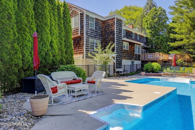 4 Briarcliff Ln, Holmdel, NJ 07733 - view of swimming pool featuring a patio and a deck