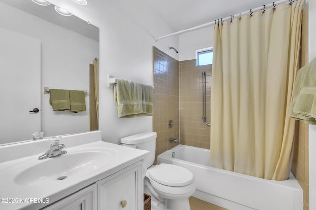 452B Heather Ct, Manchester, NJ 08759 - full bathroom featuring toilet, shower / bath combination with curtain, and vanity