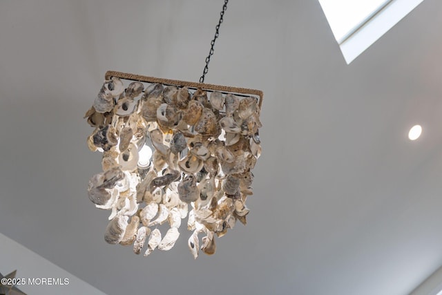 interior details with a skylight