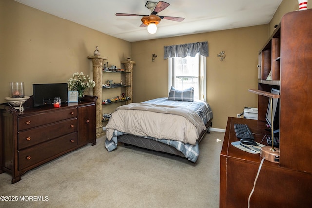 173 Sextant Rd, Manahawkin, NJ 08050 - bedroom with ceiling fan and light carpet
