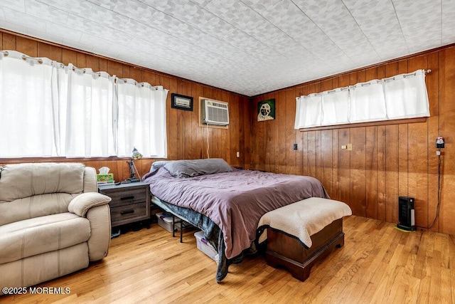 21 Dockage Rd, Bayville, NJ 08721 - bedroom with multiple windows, light wood finished floors, and wooden walls