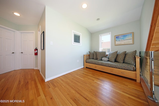 75 Gravelly Point Rd, Highlands, NJ 07732 - living area featuring recessed lighting, baseboards, and light wood-style flooring