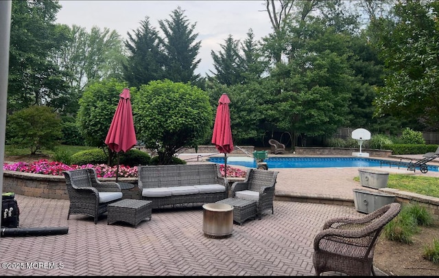 1476 W Front St, Lincroft, NJ 07738 - view of patio with an outdoor pool and an outdoor hangout area