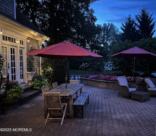 1476 W Front St, Lincroft, NJ 07738 - view of patio with french doors and outdoor dining area