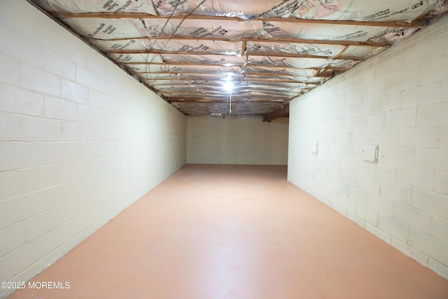 12 Millstream Rd, Cream Ridge, NJ 08514 - unfinished basement with concrete block wall