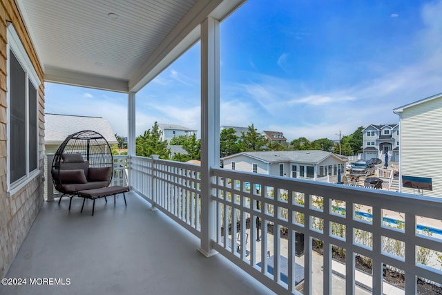balcony with a residential view