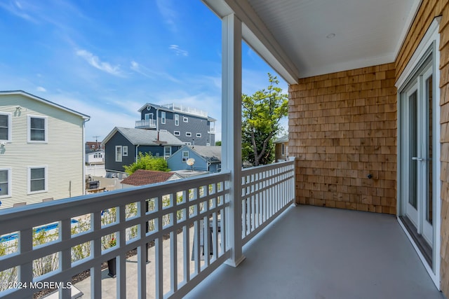 balcony with a residential view