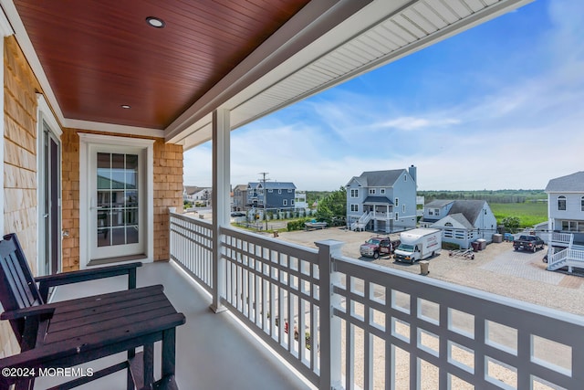 balcony with a residential view