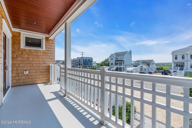 balcony with a residential view