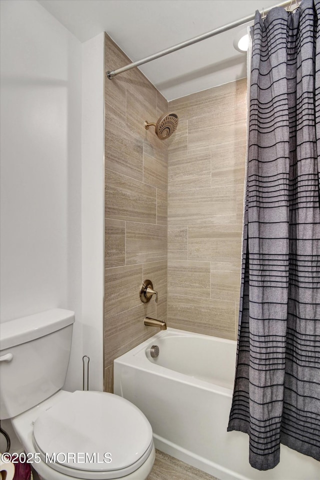 105 Pilot St, Marlboro, NJ 07746 - bathroom with shower / tub combo with curtain and toilet