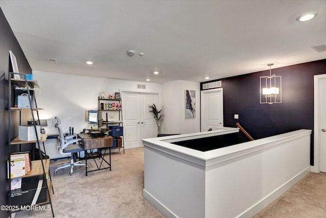 105 Pilot St, Marlboro, NJ 07746 - interior space featuring recessed lighting, visible vents, and light colored carpet