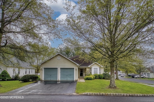 34 Meadows Ln, Manchester, NJ 08759 - single story home with a garage, aphalt driveway, and a front lawn