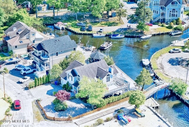 42 Circle Ct, Brick, NJ 08723 - drone / aerial view with a water view
