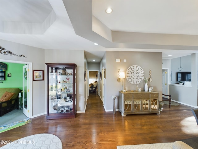 89 Pebble Beach Blvd, Jackson, NJ 08527 - living area with baseboards, wood finished floors, and recessed lighting